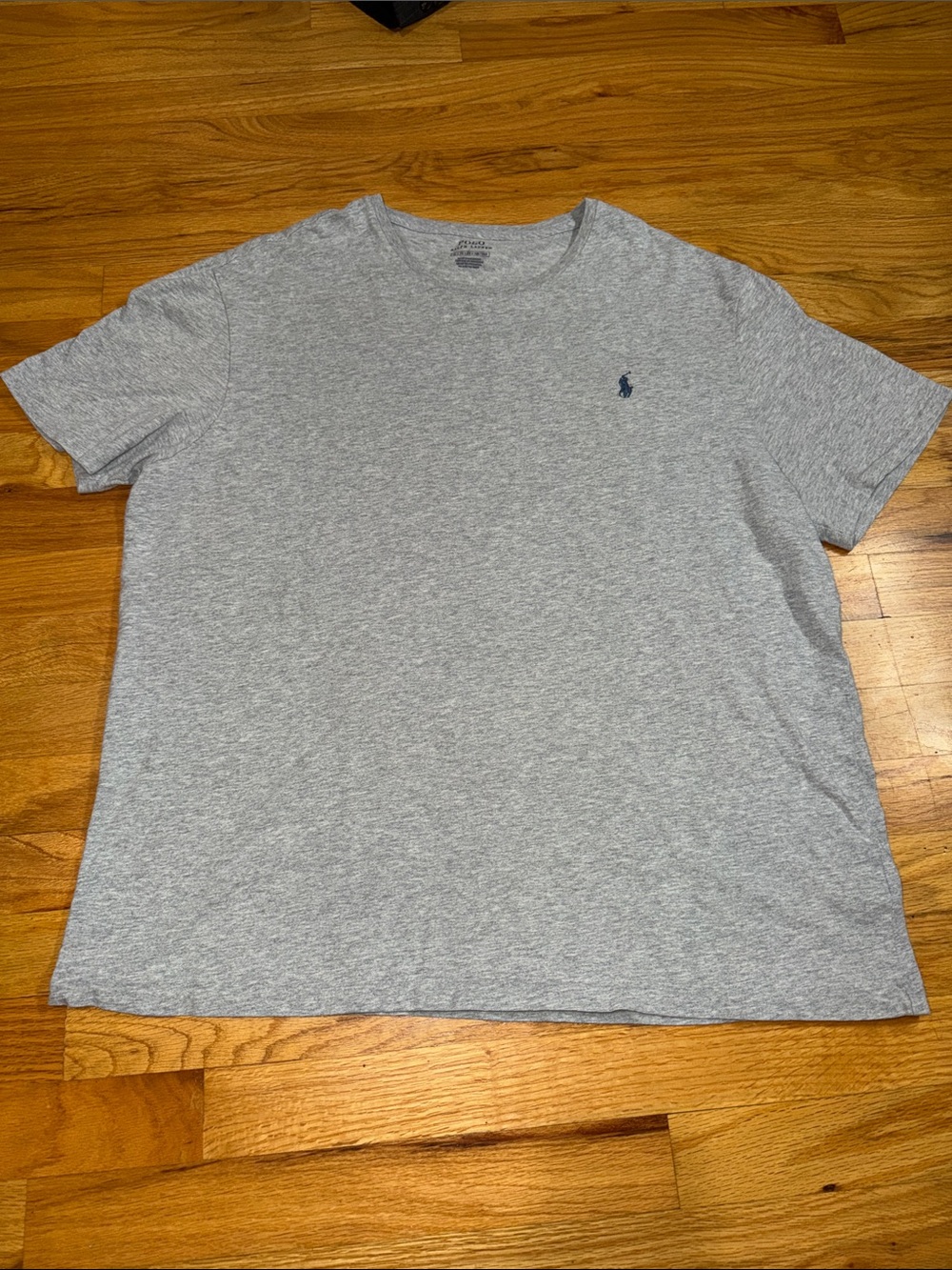 Polo by Ralph Lauren Heather Gray Crew Neck Tee with Navy Pony